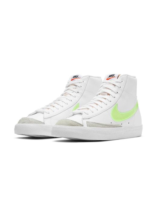 Nike White (Wmns) Blazer Mid '77 Essential Volt'