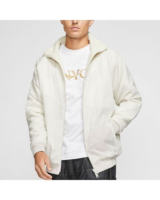 Nike Natural Big Swoosh Reversible Boa Jacket (Asia Sizing) 'Cream' for men