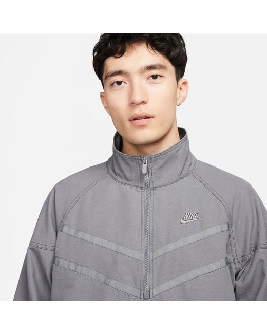 Nike Gray Windrunner Canvas Jacket 'Smoke' for men