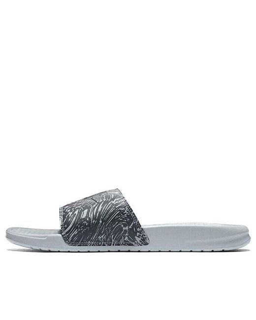 Nike Blue Benassi Jdi Slide 'Wolf' for men