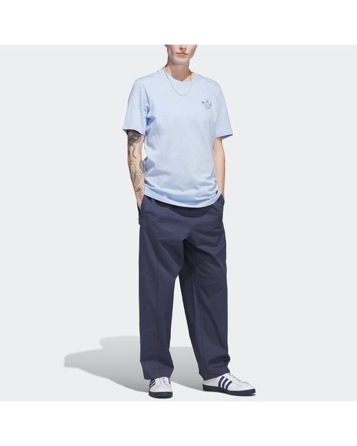 Adidas Blue Originals Henry Jones New York City T-Shirt Dawn' for men