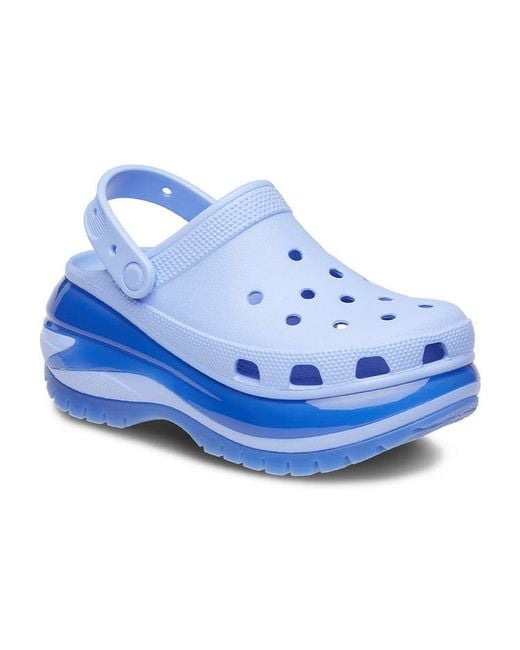 CROCSTM Blue Classic Mega Crush Clog 'Moon Jelly'