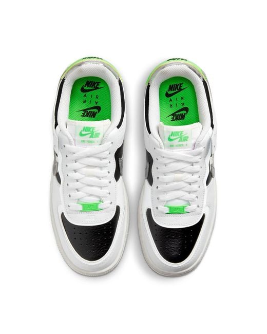 Nike White (Wmns) Air Force 1 Shadow Metallic'