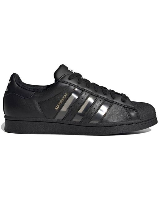 Adidas Black Superstar Transparent' for men