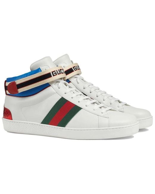 Gucci Blue Stripe Ace High Top for men