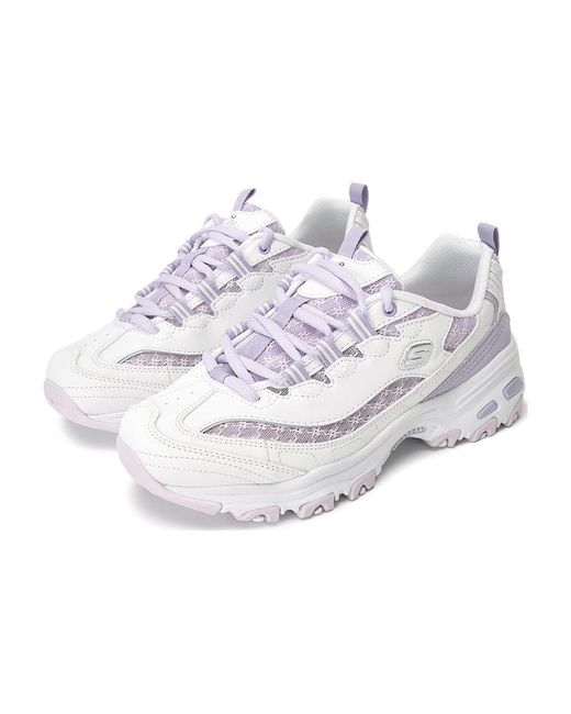 Skechers White (Wmns) D'Lites 1.0 Sneakers