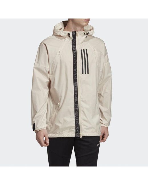 Adidas Natural Wnd M Casual Sports Hooded Woven Jacket for men