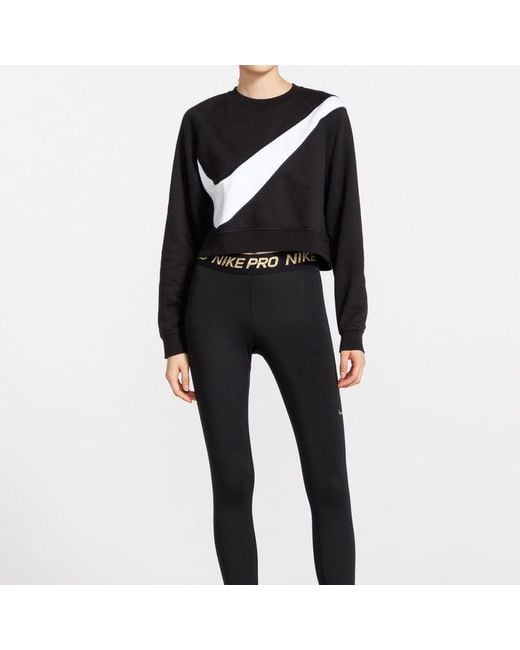 Nike Blue (Wmns) Sportswear Swoosh Large Round Neck