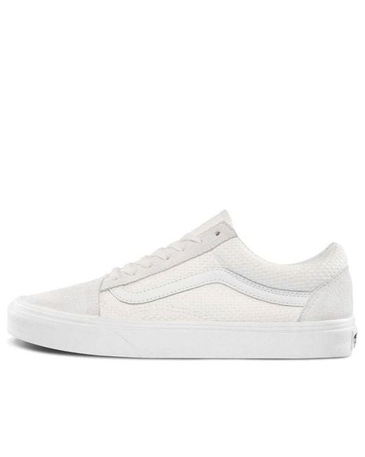 Vans White Old Skool 'Woven Check for men