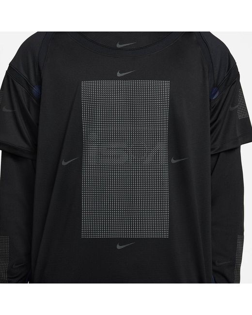 Nike Black Ispa Long Sleeve T-Shirt for men