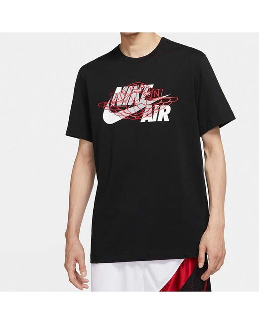 Nike Black Air Wings Round-Neck Short-Sleeve Tee for men