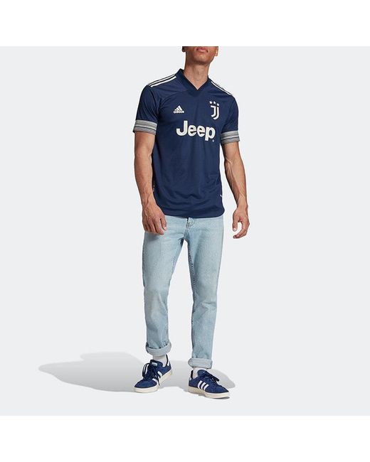 Adidas Blue Juventus 20/21 Away Authentic Jersey 'Night' for men