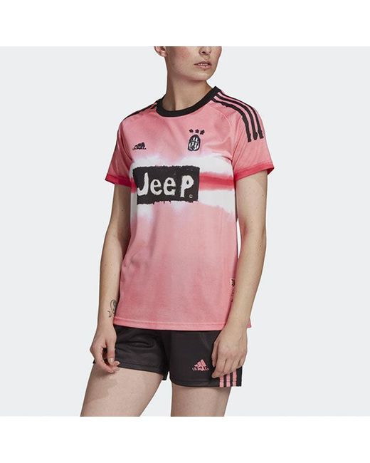 Adidas Pink X Human Race Crossover Au Player Edition 20-21 Season Juventus Jersey for men