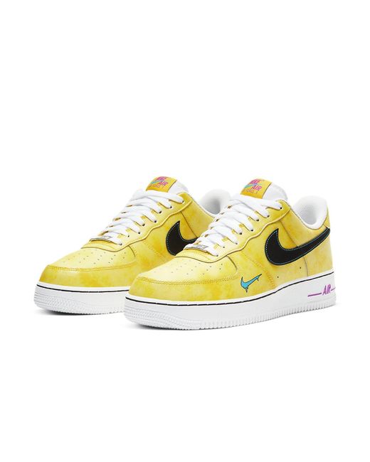 Nike Yellow Air Force 1 '07 Lv8 'Peace, Love, And Basketball' for men