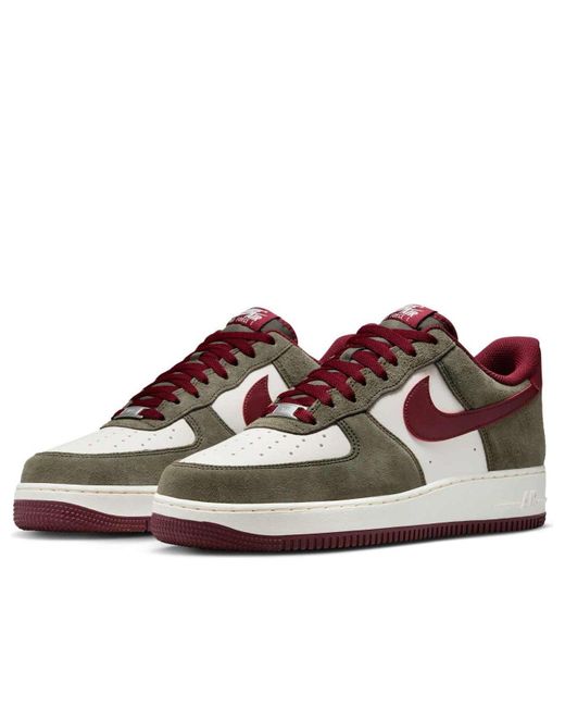 Nike Brown Air Force 1 Low '07 Lv8 'Cargo Khaki Pale Ivory Dark Team' for men