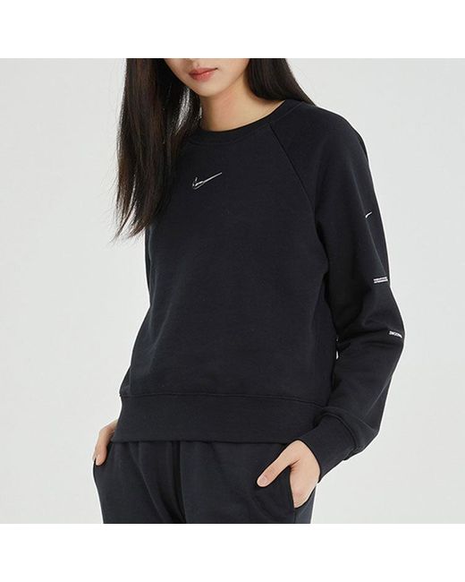 Nike Blue (Wmns) Sportswear Swoosh French Terry Crew Sweatshirt