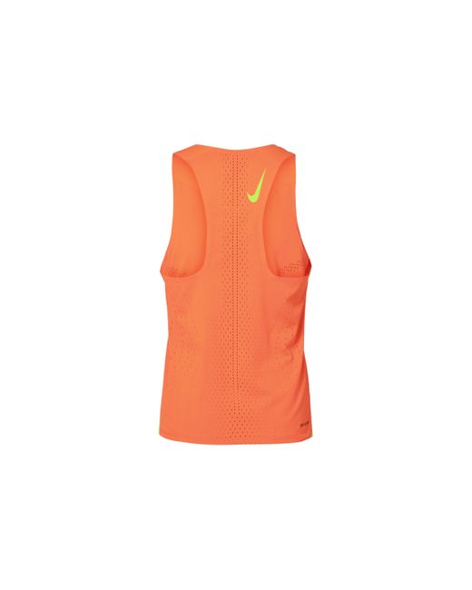 Nike Orange Solid Color Logo Breathable Quick Dry Running Training Sports Vest for men