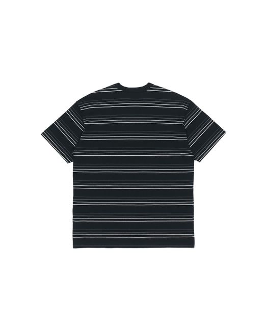 Nike Black Sportswear Embroidered Logo Stripe Loose Knit Sports Short Sleeve for men