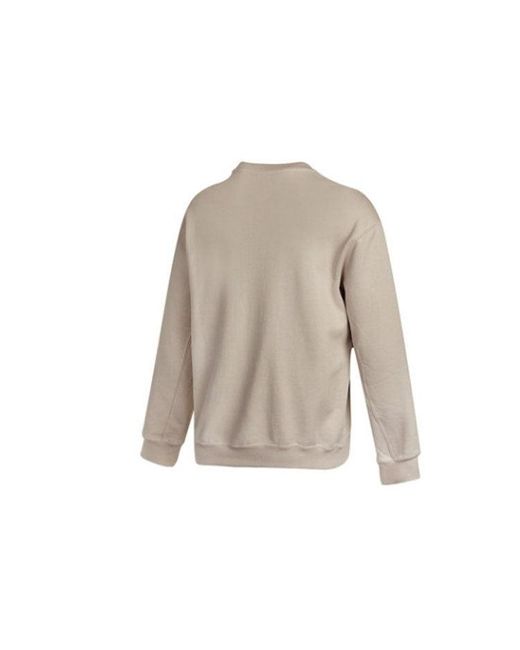 Nike Gray French Terry Swoosh Embroidered Round Neck Sports Pullover Couple Style Light for men