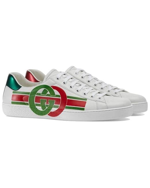 Gucci Green Ace 'Interlocking G' for men