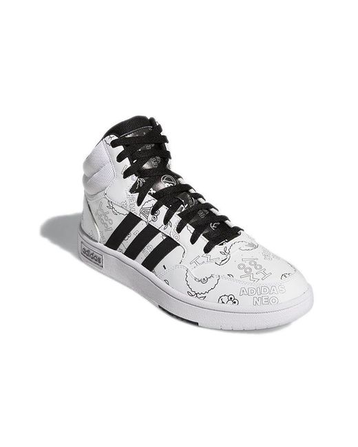 Adidas White Hoops 3.0 Mid for men