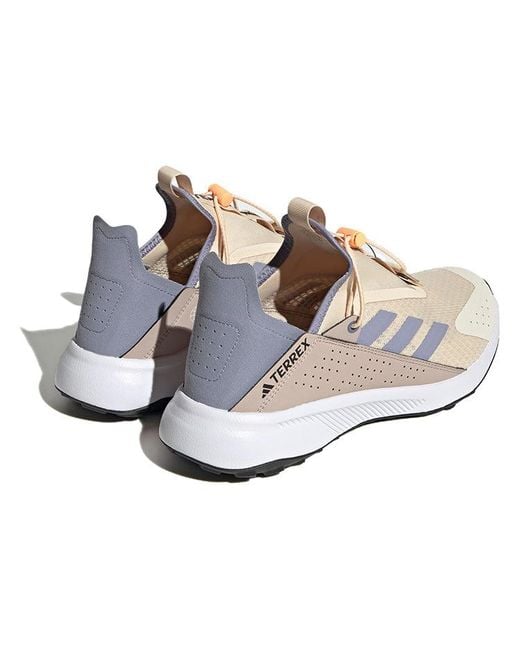 Adidas White Terrex Voyager 21 Slip-On Heat.Rdy Travel Shoes 'Sand Strata' for men