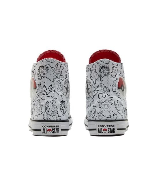 Converse White Pokemon X Chuck Taylor All Star High 'Poke Ball' for men