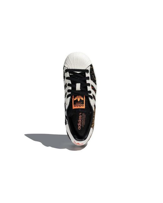 Adidas Black Atmos X Superstar 'Crazy Animal' for men