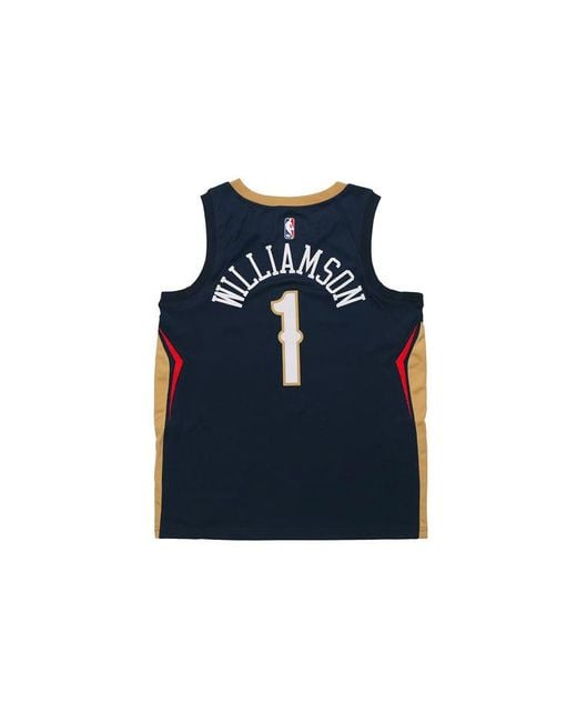 Nike Blue Nba Zion Williamson Basketball Sports Jersey Sw Fan Edition New Orleans Pelicans 1 Dark for men