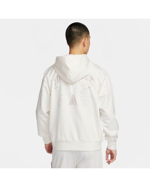 Nike White Ja Standard Issue Dri-Fit Pullover Basketball Hoodie for men