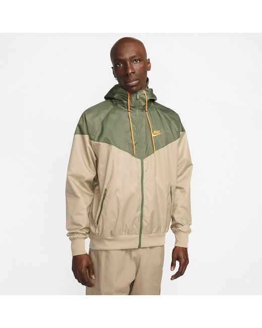 Nike Green Sportswear Windrunner Hooded Jacket for men