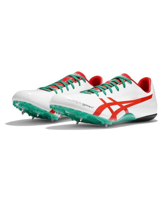 Asics White Hyper Sprint 7 Running Shoes 'Lightning' for men