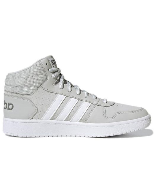 Adidas Neo Adidas Hoops 2.0 Mid 'grey' in White for Men | Lyst
