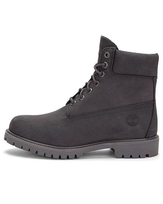 Timberland Black Premium Waterproof Boots 'Dark Nubuck' for men