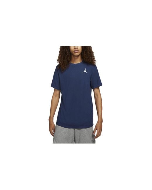 Nike Blue As J Jumpman Emb Ss Crew Midnight for men