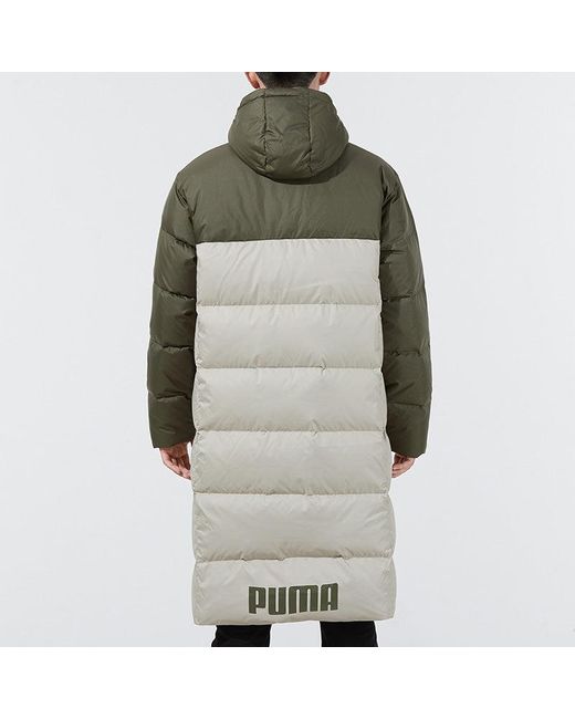 PUMA Gray Puffer Coat Jacket for men