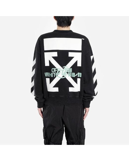 Off-White c/o Virgil Abloh Blue Pullover Loose Printing for men