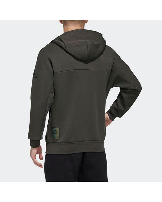 Adidas Gray O1 Htt Music Logo Casual Sports Hooded Jacket for men
