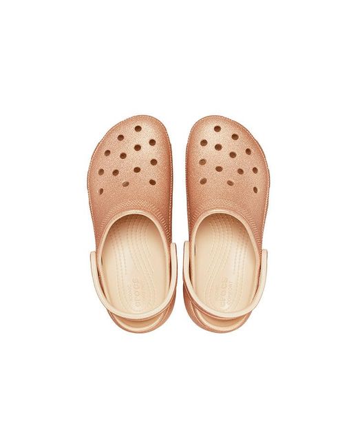 CROCSTM Brown (Wmns) Classic Glitter Clogs