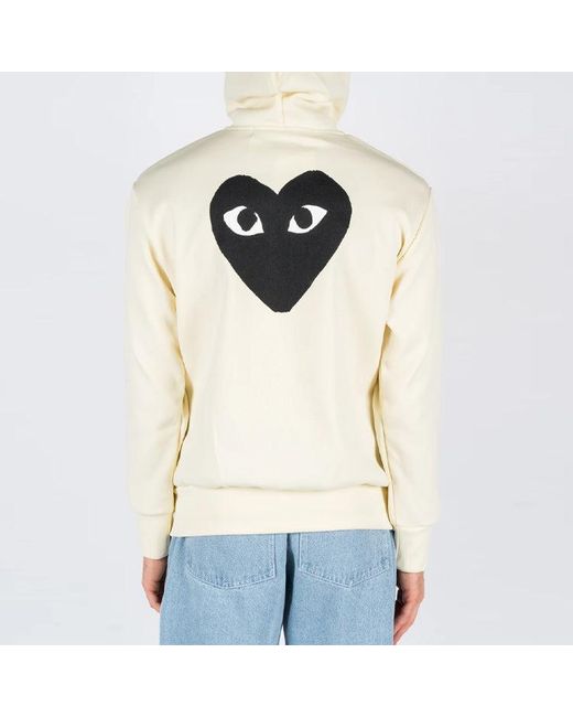 COMME DES GARÇONS PLAY White C Zip Hoodie Big Heart for men