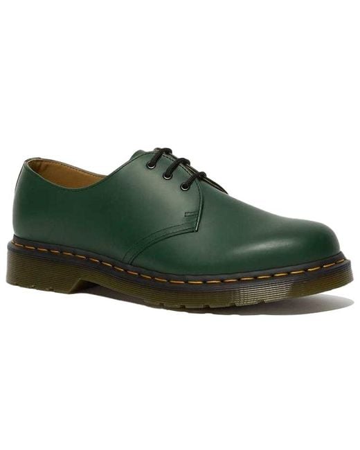 Dr. Martens Green 1461 Smooth Leather Oxford Shoes for men