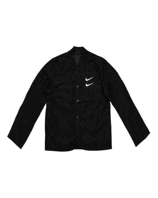 Nike Black Sportswear Double Swoosh Jacket for men