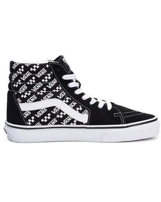 Vans Black Sk8-Hi 'Logo Repeat for men
