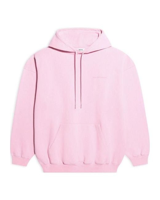 Balenciaga Pink (Wmns) Ss21 Loose Version Back Alphabet Hoodie