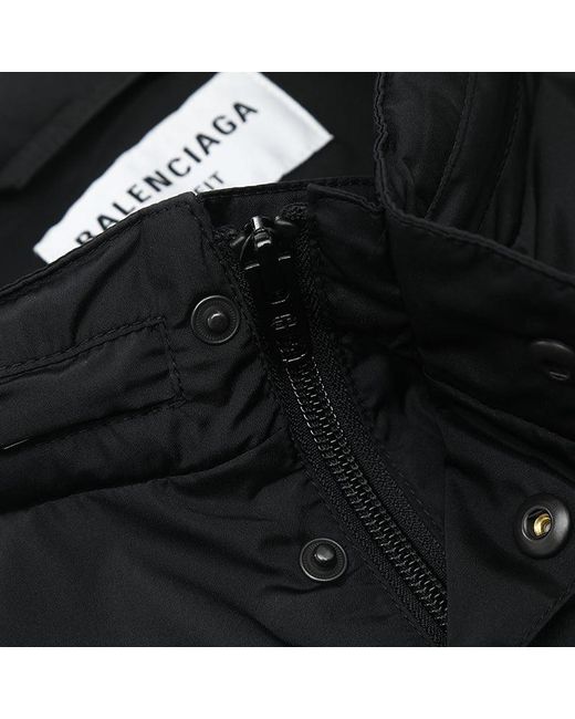 Balenciaga Blue Logo Intarsia Raincoat for men