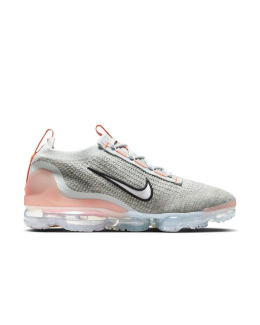 Nike White Air Vapormax 2021 Flyknit Fog Bright Mango' for men