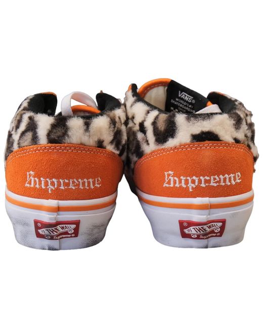 Vans Orange Half Cab X Supreme 'Leopard' for men