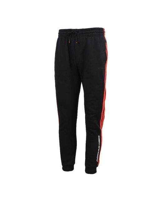 Adidas Black Stay Warm Windproof Casual Knit Long Pants for men