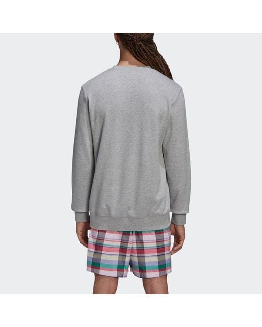 Adidas Gray Originals X Noah Shell Logo Crewneck for men