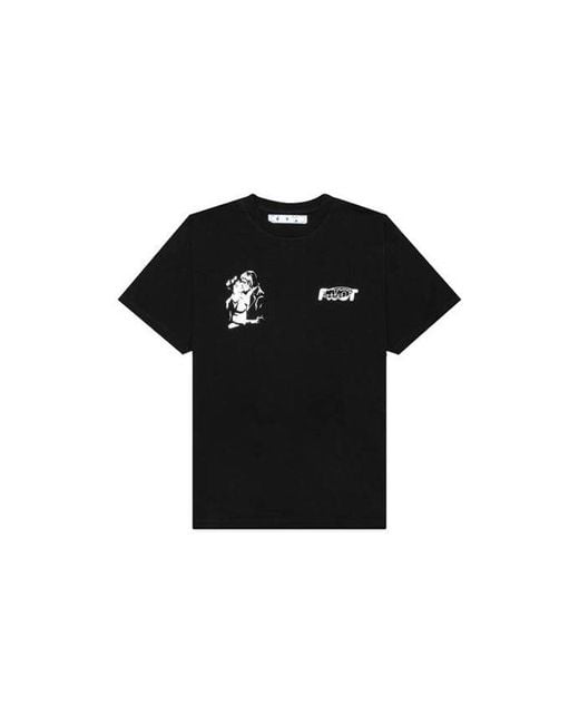 Off-White c/o Virgil Abloh Blue Fw20 Kiss 21 Short Sleeve Logo for men